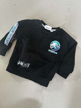 H&M Jurassic World Dominion T-Rex Black Sweatshirt, Size 1.5-2Y (92cm)